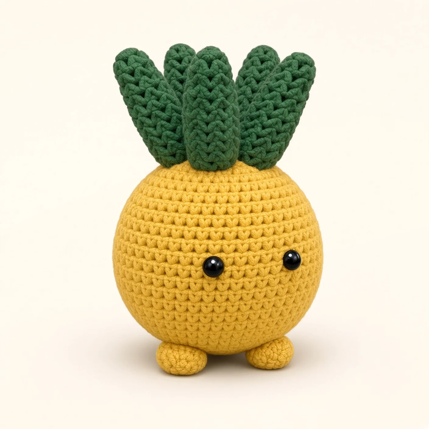 Pineapple crochet assembly: attach the inner dark leaves