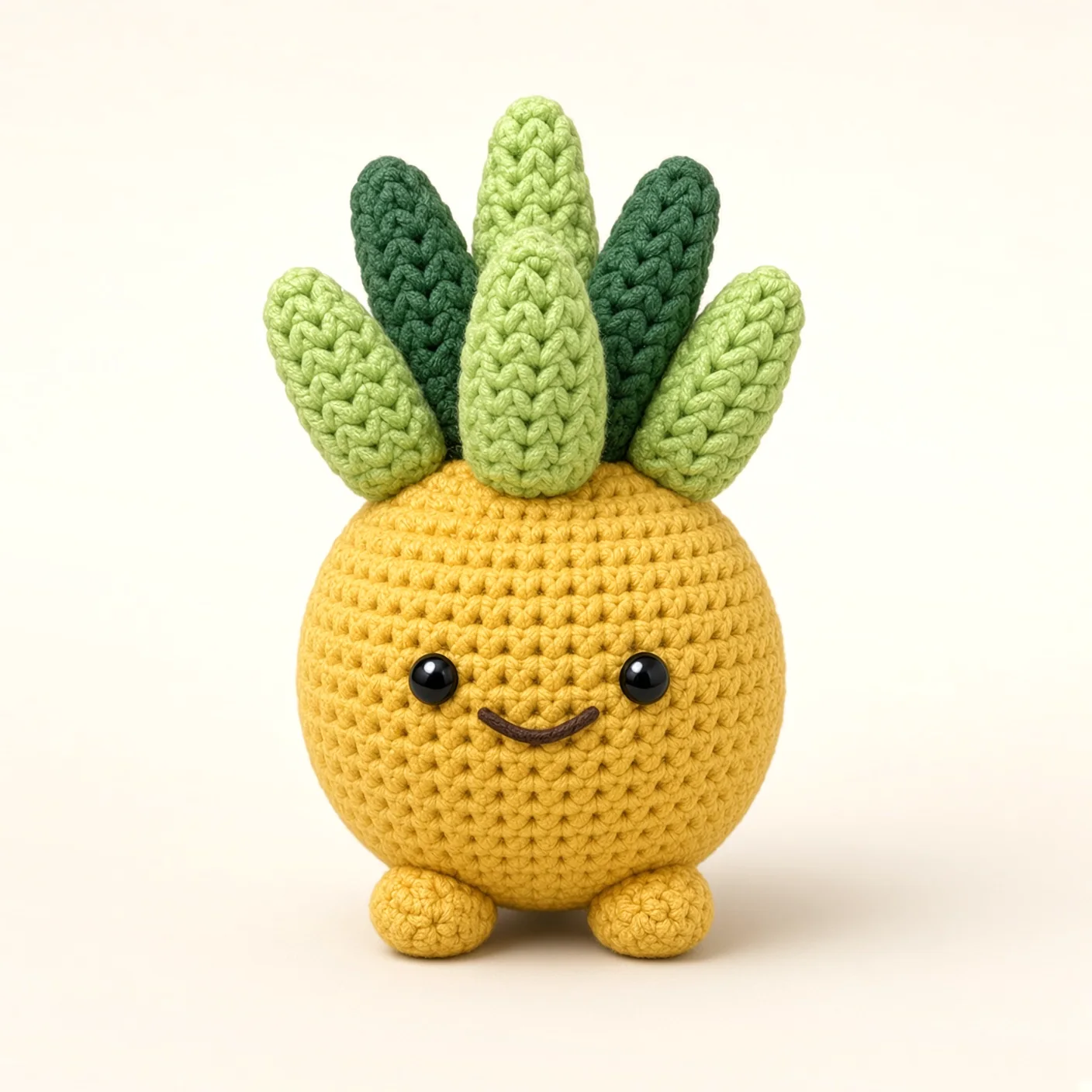 Pineapple crochet assembly: sew the mouth