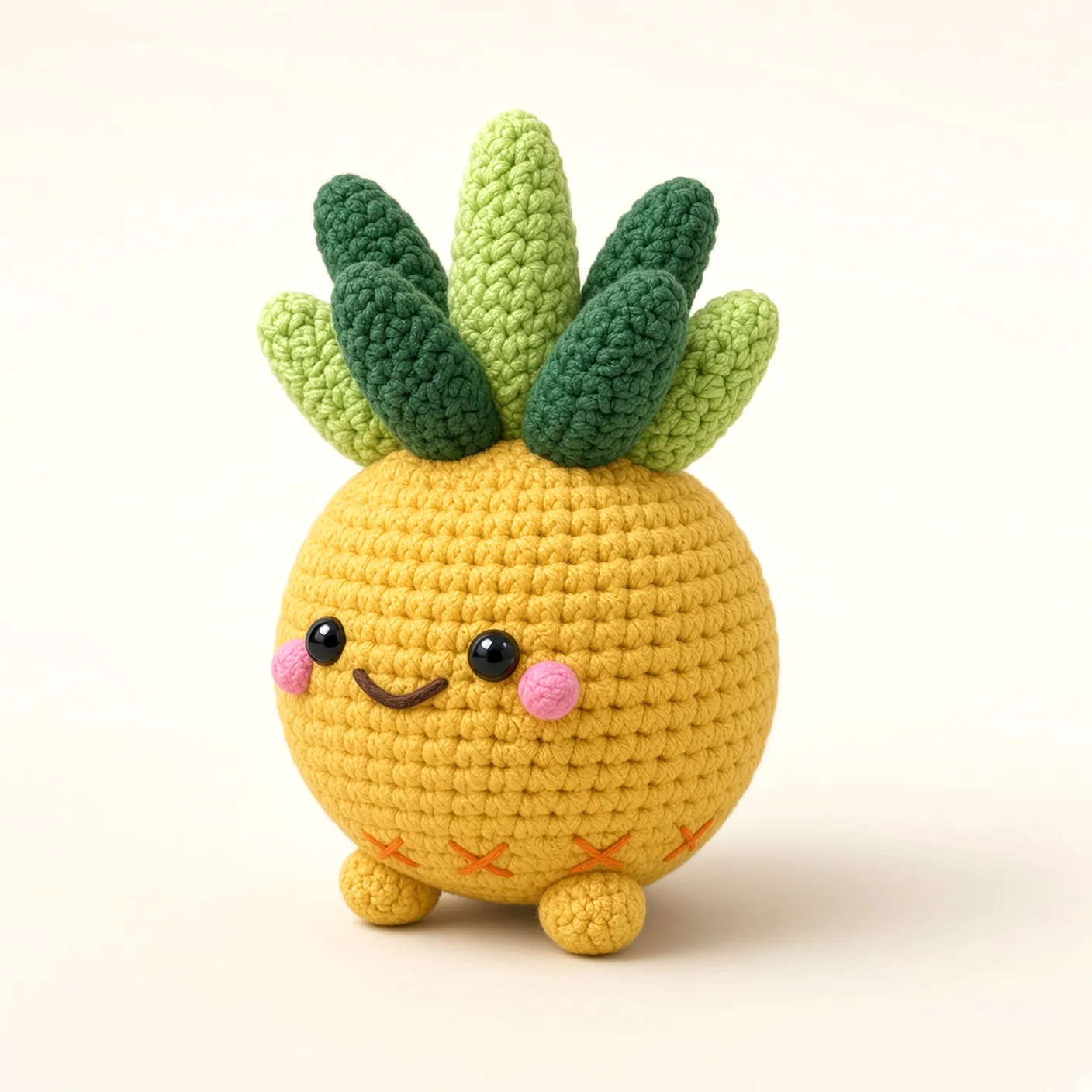 Pineapple crochet assembly: sew the diamond lattice, low row