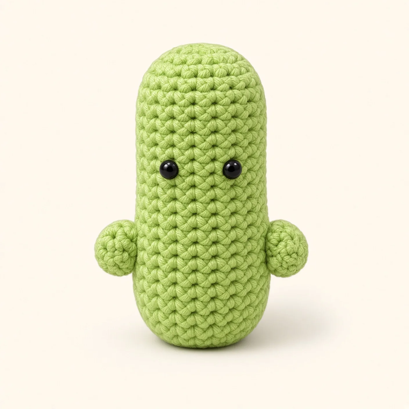 Positive pickle crochet assembly: attach the arms