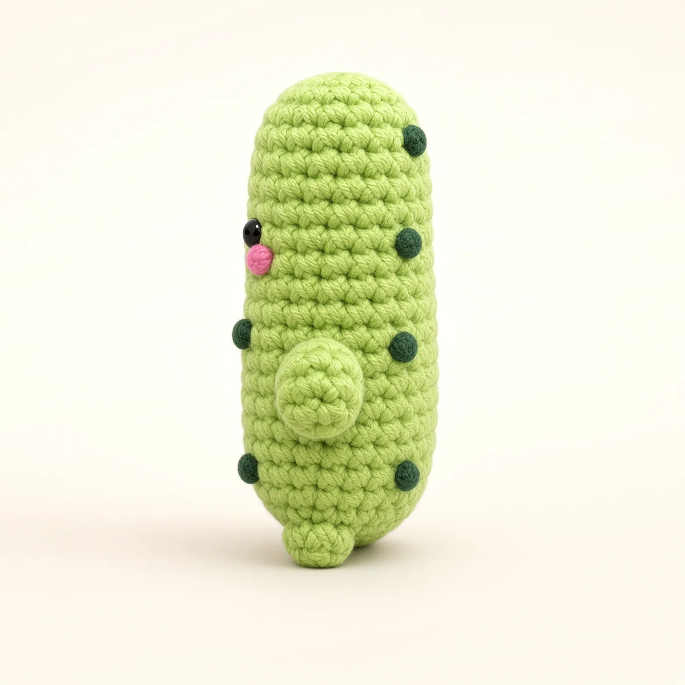 Positive pickle crochet assembly: sew the spot middle back left