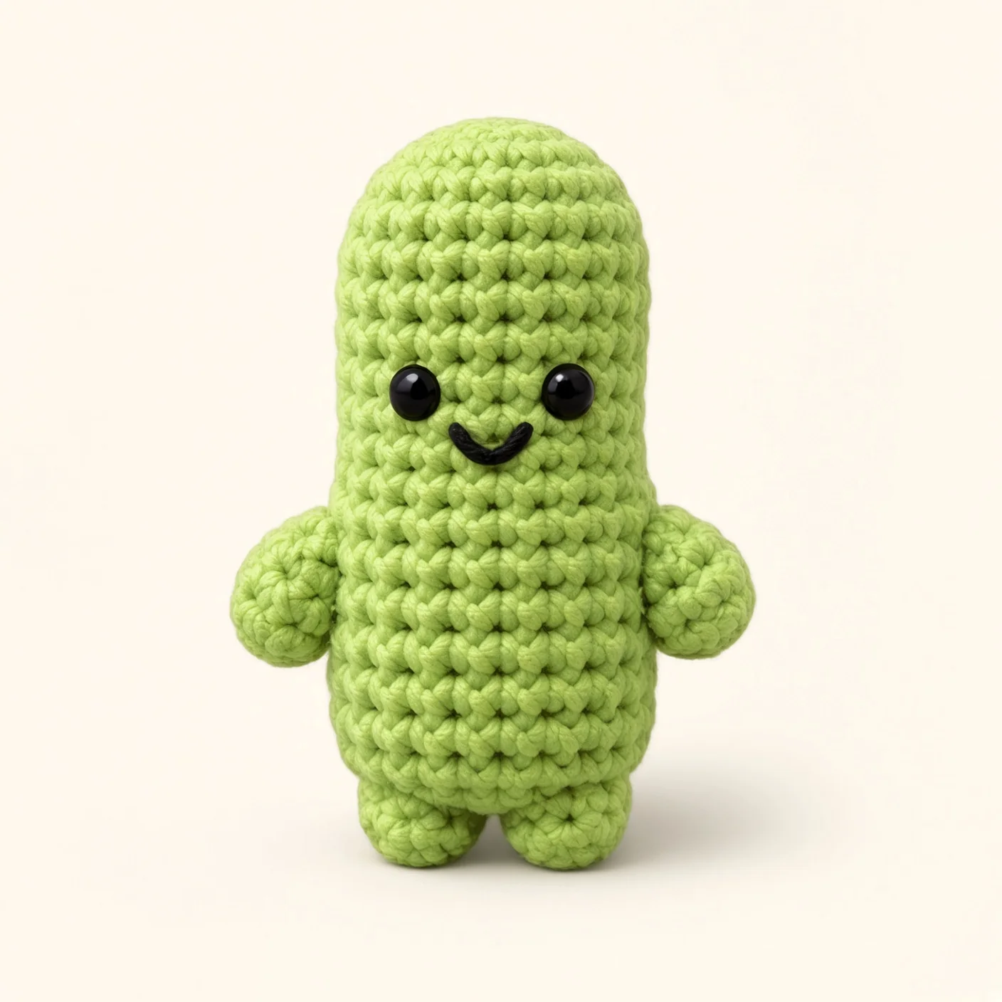 Positive pickle crochet assembly: sew the mouth