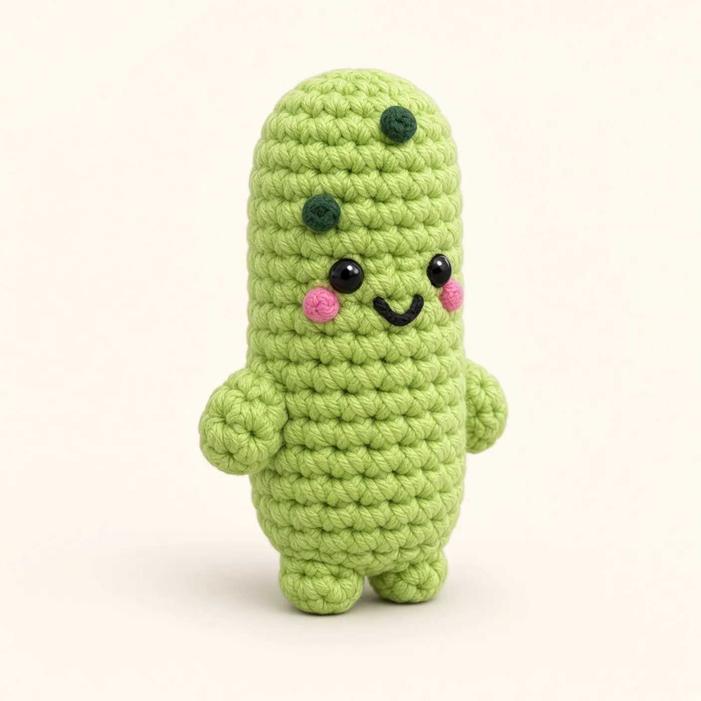 Positive pickle crochet assembly: sew the spot upper front right