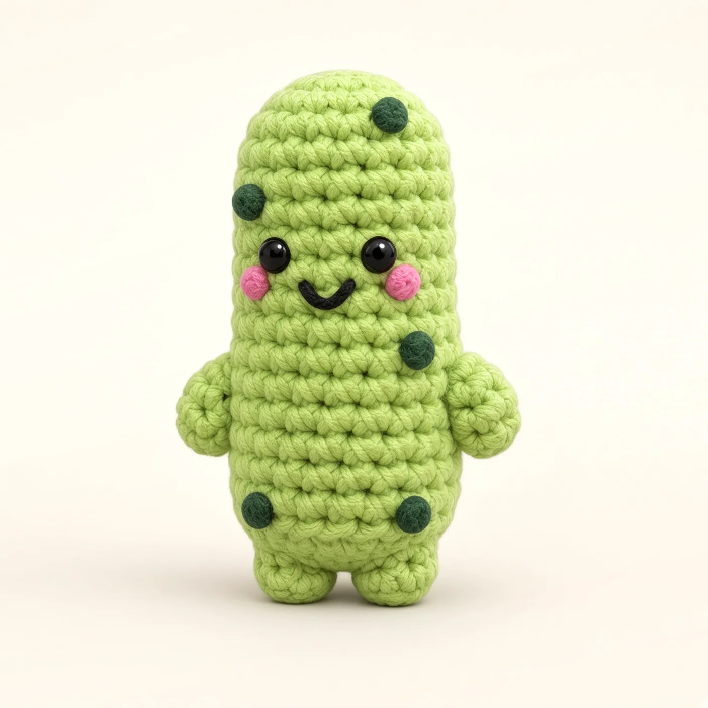 Positive pickle crochet assembly: sew the spots low front