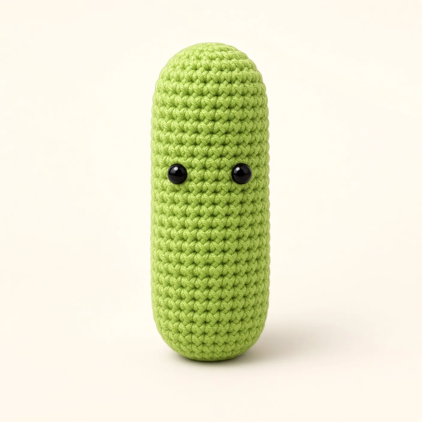 Positive pickle amigurumi: the finished body