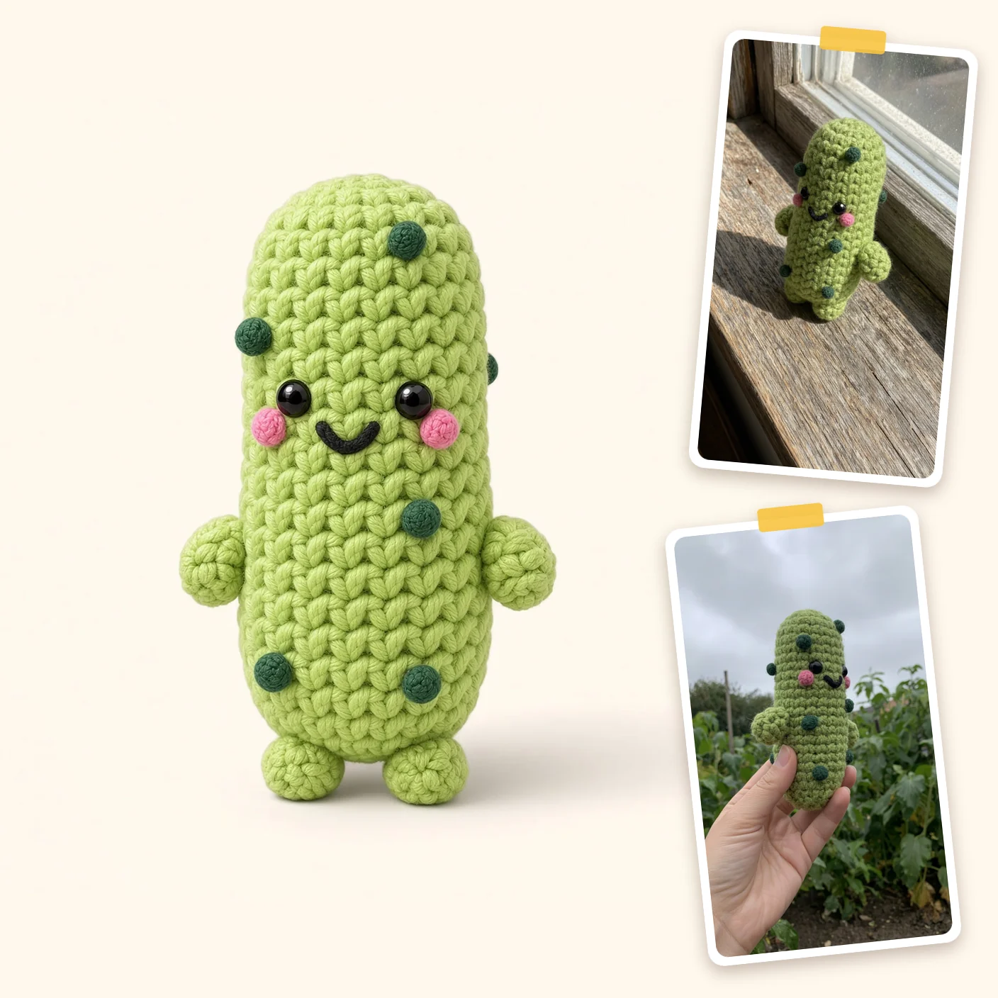 Crochet Pickle Pattern: Free Positive Pickle Amigurumi