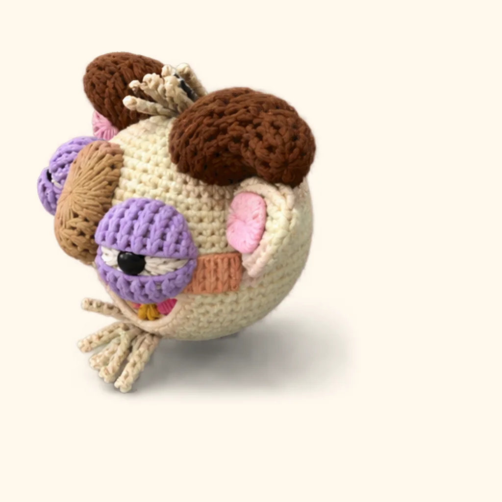 Rogue goat crochet assembly: attach the sticking plaster