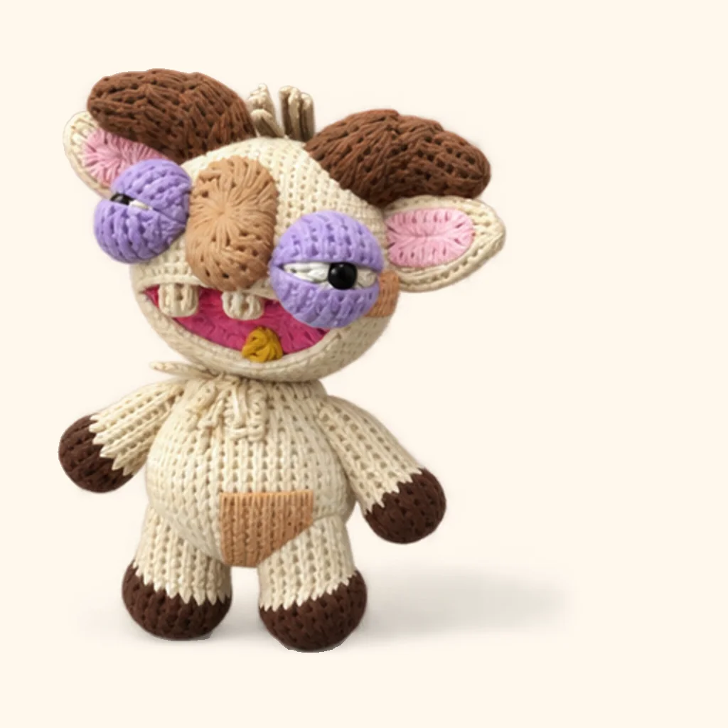Rogue goat crochet assembly: attach the belly patch