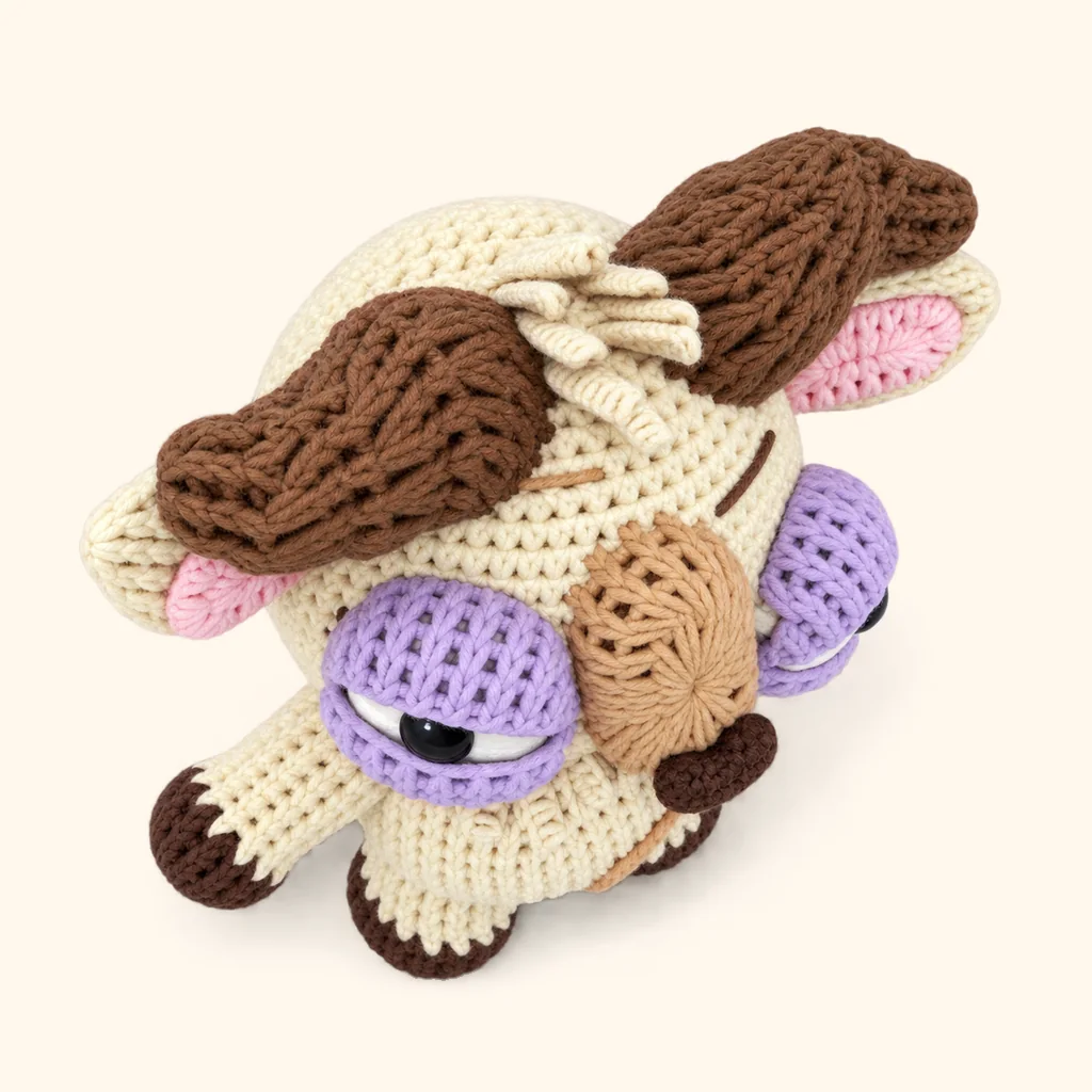 Rogue goat crochet assembly: sew the scar stitch upper