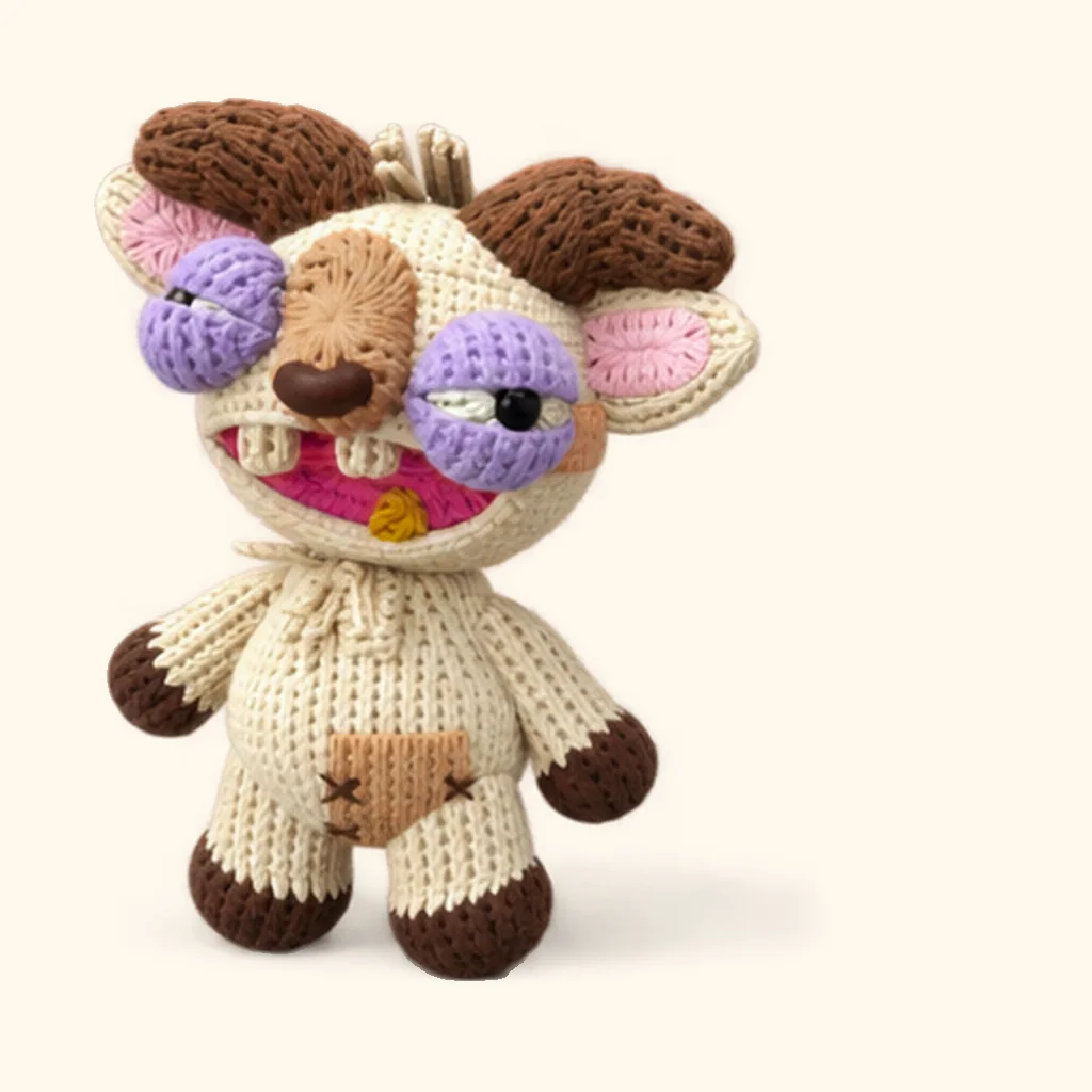 Rogue goat crochet assembly: sew the patch stitches middle