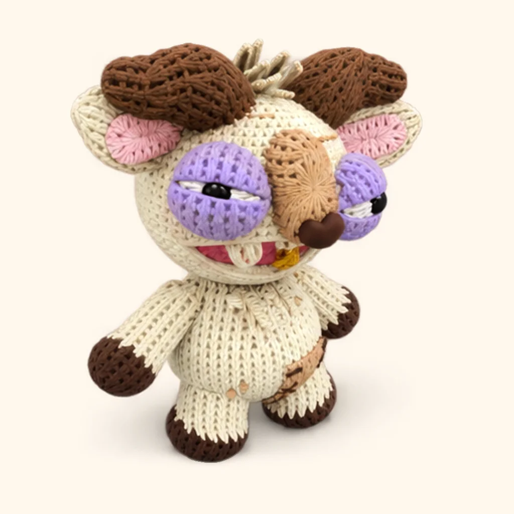Rogue goat crochet assembly: sew the belly freckle low