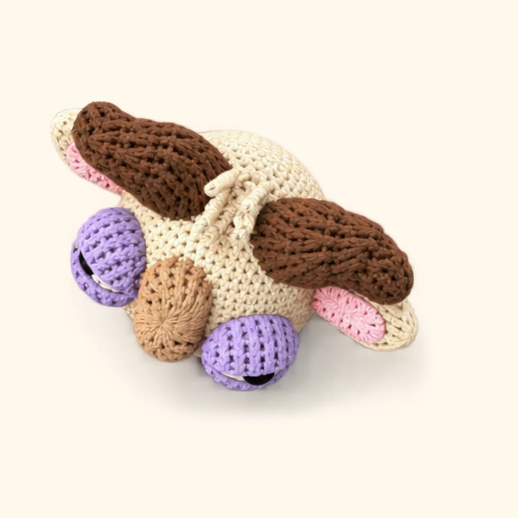 Rogue goat crochet assembly: attach the hair tufts