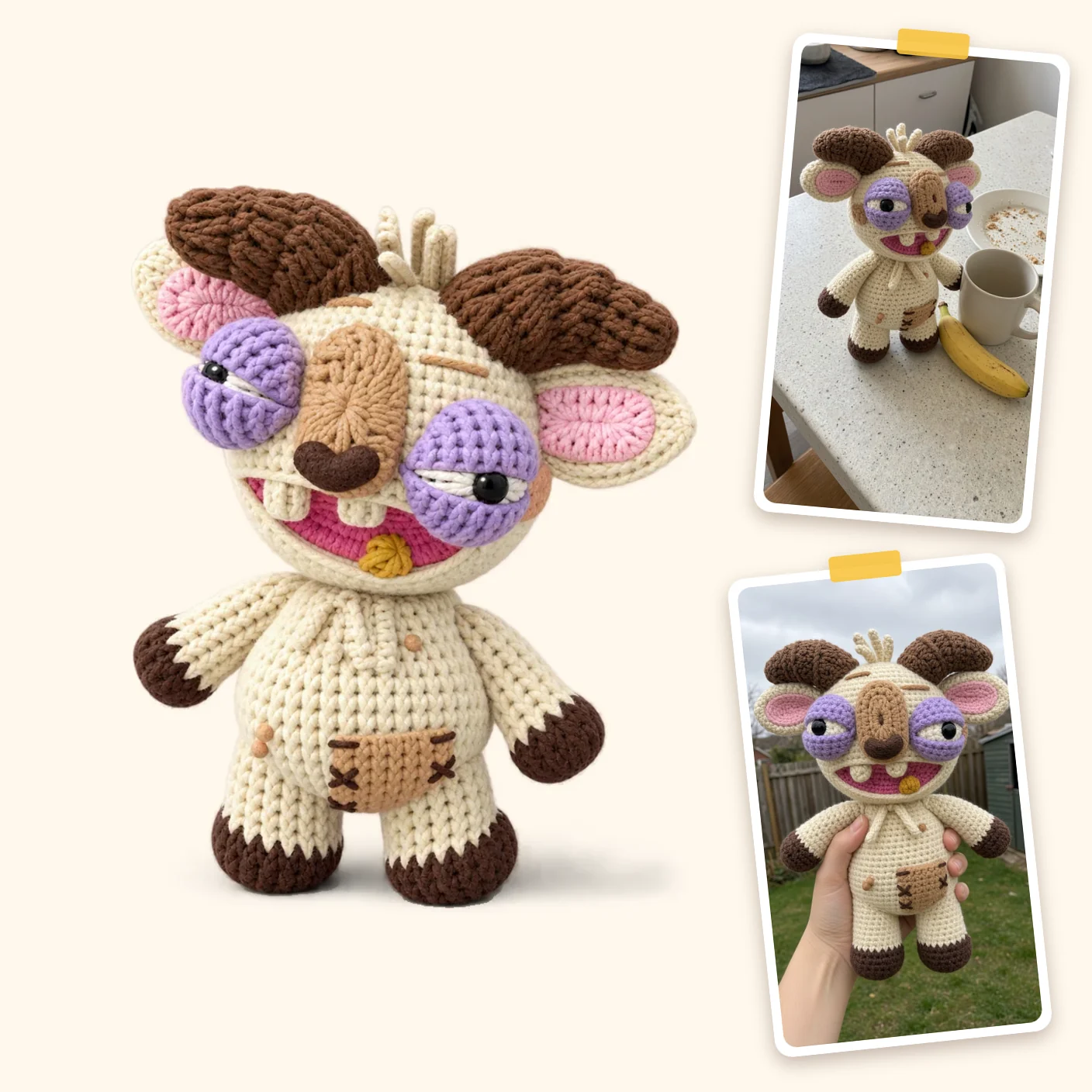 Crochet Goat Pattern: Free Rogue Goat Amigurumi