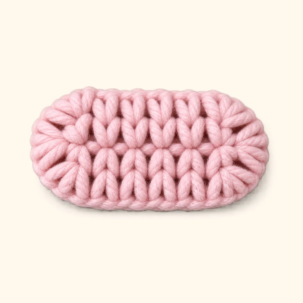 Rogue goat amigurumi: the finished inner ear