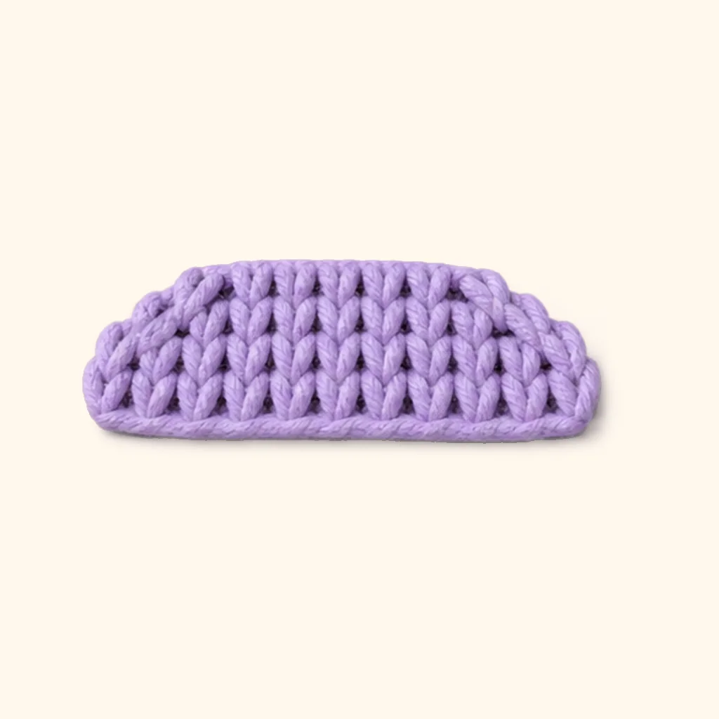 Rogue goat amigurumi: the finished lower eyelid