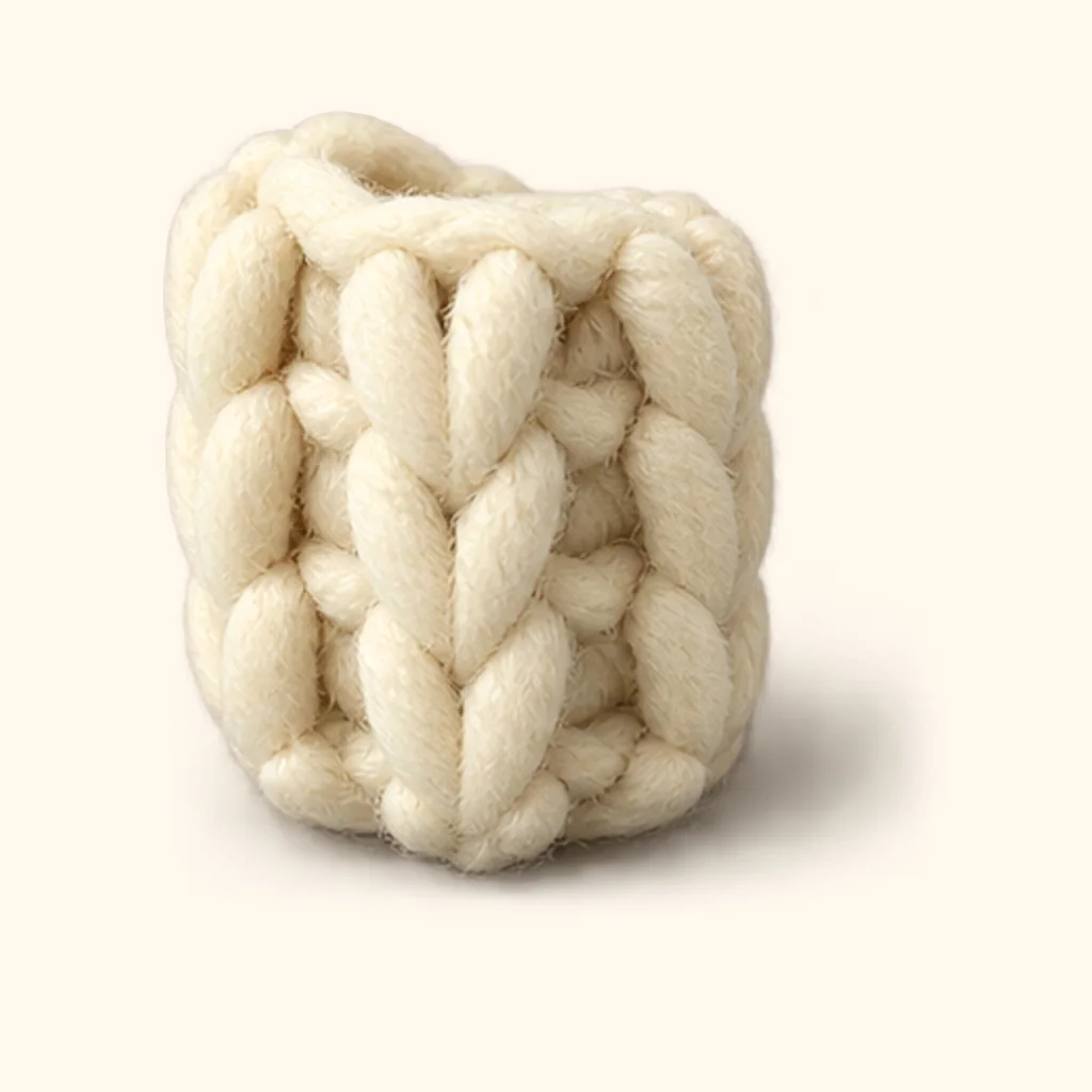 Rogue goat amigurumi: the finished upper tooth (middle)