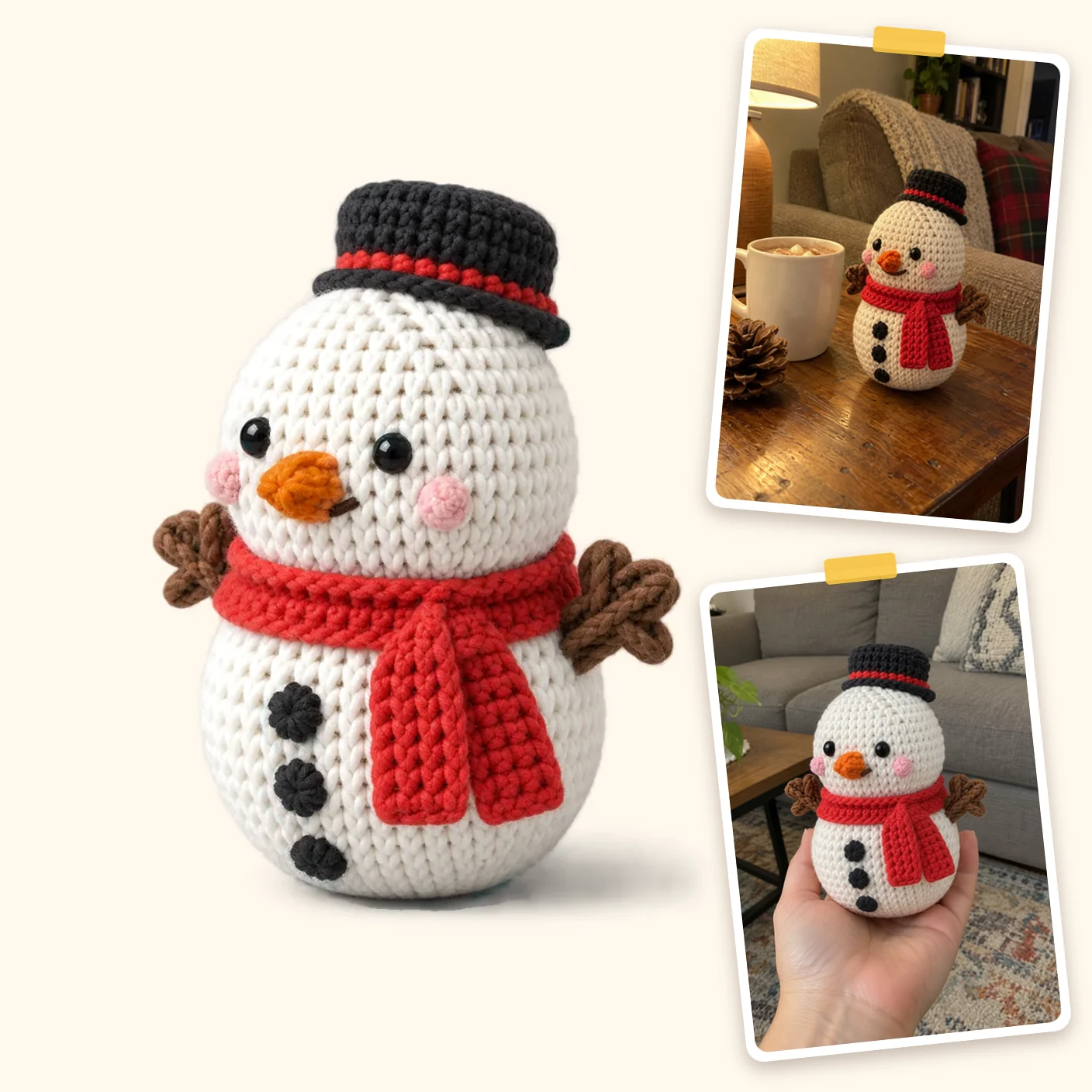 Crochet Snowman Pattern: Free Amigurumi Snowman
