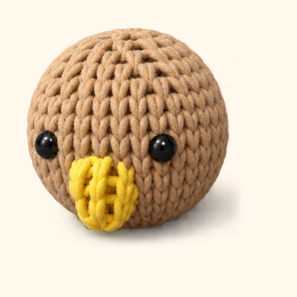 Turkey crochet assembly: attach the beak