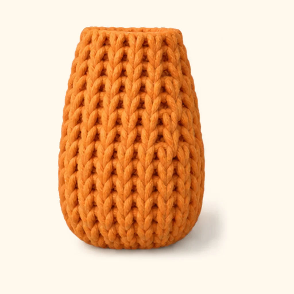 Turkey amigurumi: the finished orange tail feather